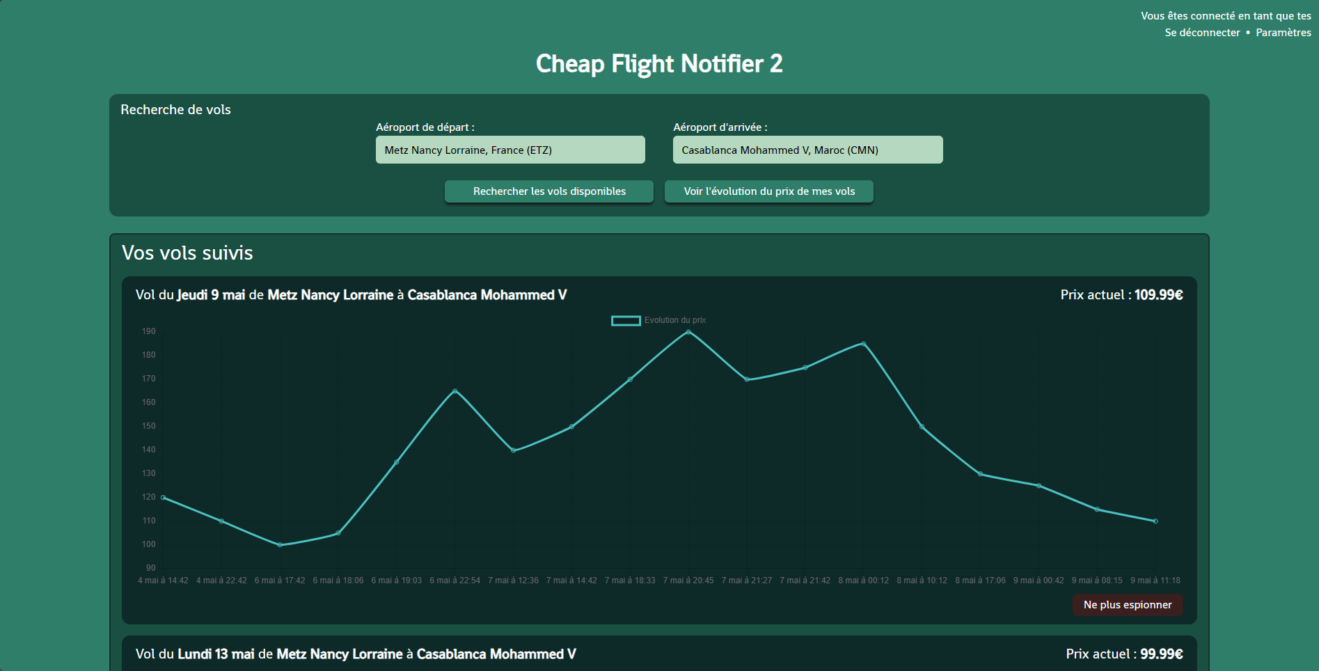 Cheap Flight Notifier 2